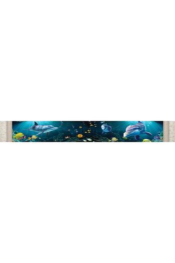 StickerArt Mutfak Tezgah Arası Folyo Fayans Kaplama Folyosu 3d Sualtı Balıklar 60x500 Cm