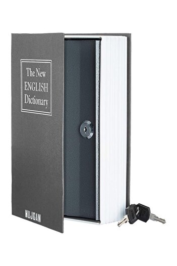MUJGAN Kitap Görünümlü Gizli Kasa Siyah