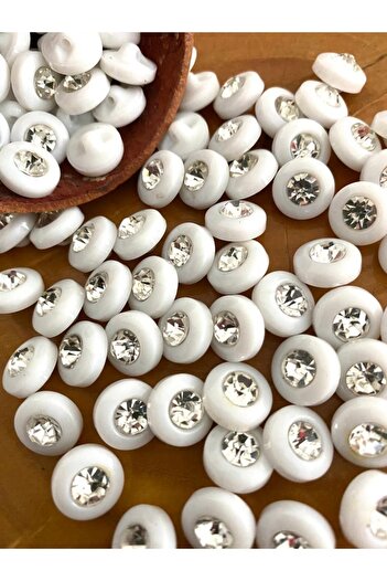 canan dizayn 12 Mm Footed Stone Special Production Button (20 Pieces)