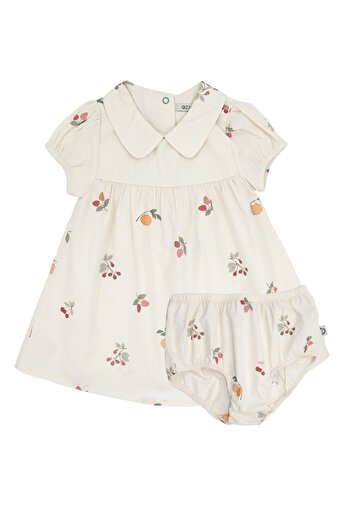 Ozmoz By Mukadder Özden Organic Summer Baby Girl Panty Dress Set