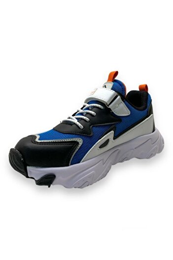 pepino 1417 Ortopedik Erkek Çocuk Mavi/siyah/turuncu Sneaker