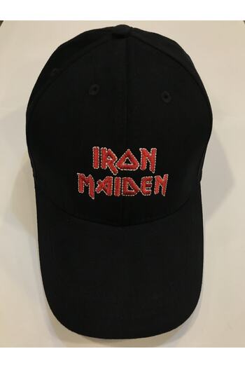 Orijin Tekstil Iron Maiden Text Embroidered Unisex Black Hat