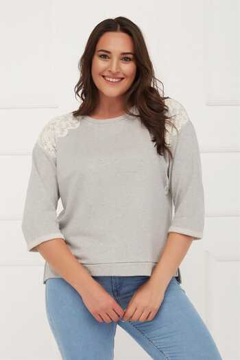 Seamoda Women's Sweat Lace Embroidered-Bb PRA-236573-539510