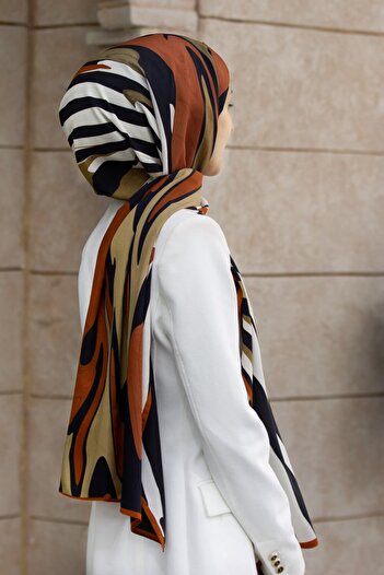 Vissona Tan Luxury Medina Silk Women's Shawl