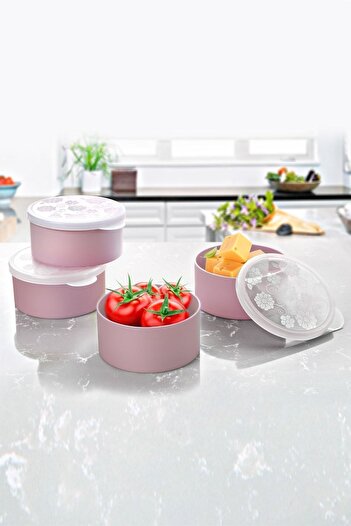 Open Home Concept 4-Piece Plastic Mini Storage Container