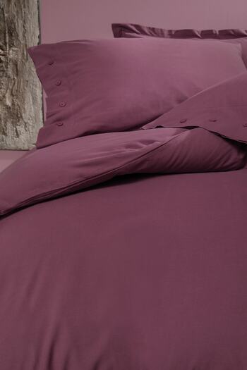 Yataş Plain Single Ranforce Washable Duvet Cover Set - Plum