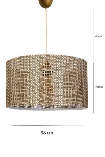 BBY HOME & DESIGN Chandelier, pendant lamp, modern Wicker Tercera Model