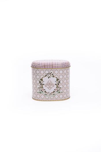 EVLE Er004-u7 Rosy Patterned Oval Metal Storage Container 11x15 Cm