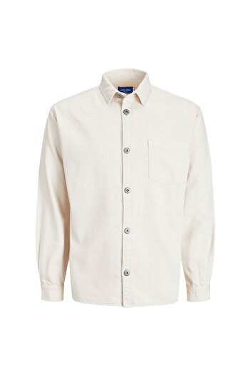 Jack & Jones Ανδρικό κρεμ πουκάμισο Isaac Original (12230632-mbm)