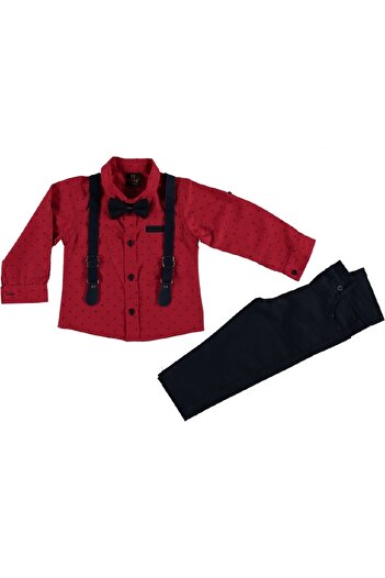 Efbey kids Slopetli Gömlekli Takım 5y/6y/7y/8y Aralığı Lacivert Pantolonlu