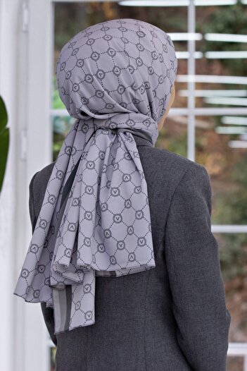 Vissona Medine Gray Shawl Women's Silk - Luxury 3