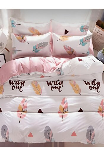 Always Single Double Sided Duvet Cover Set with Elastic Sheet Wild One