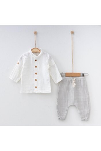 CFR Kids Unisex Baby Woven Organic Cotton 2-Piece Muslin Set - Baby Birth Gift1002208