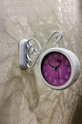 Kasva Concept 37x28 Cm Beyaz Metal Istasyon Duvar Saati
