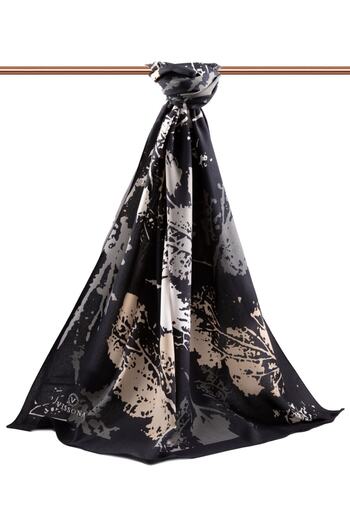 Vissona Women's Luxury Medina Silk Shawl Gray-3