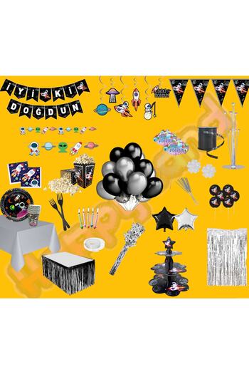 Happyland Space Birthday - Luxury Package Galaxy Concept Party Supplies Set