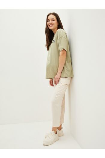 LC Waikiki Elastic Waist Standard Fit Pocket Detailed Viscose Maternity Trousers