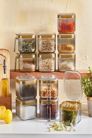 Bayev 6 Pieces Food Storage Container with Handle 2.5 Lt - Kitchen Organizer Pulses Box