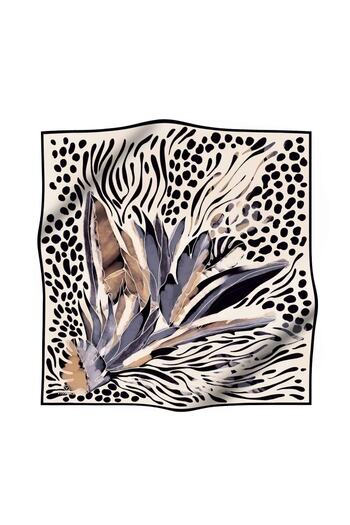 Vissona Women's Twill Silk Scarf Gray - Beige