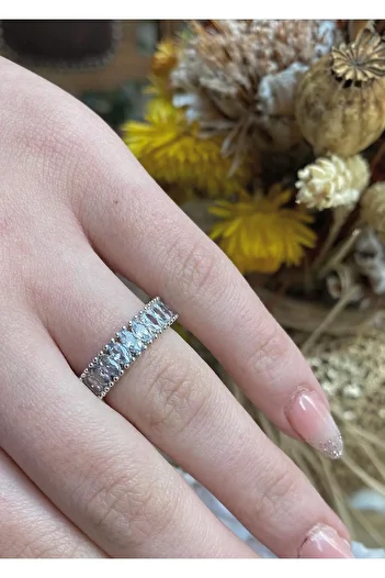 takıtarzım Baguette Stone Women's Adjustable Ring