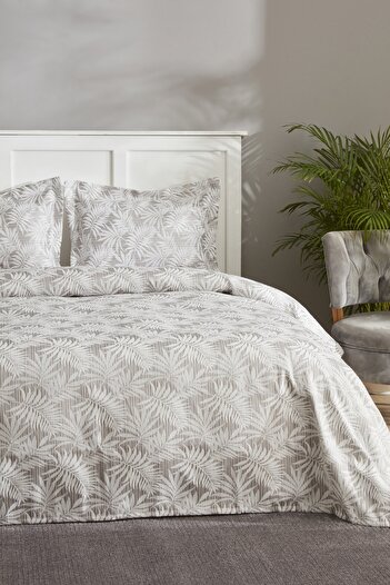 Karaca Home Gray Single Plant Bedspread