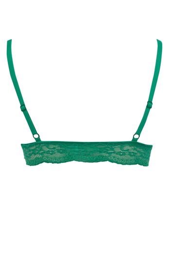 DeFacto Fall In Love Triangle Bralette με δαντέλα με επένδυση