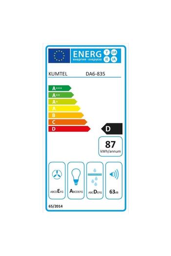 KUMTEL Dokunmatik Siyah Davlumbaz Da6-835