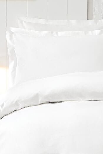 Puffy Naturalis Double Duvet Cover Set - Ranforce Washable, White