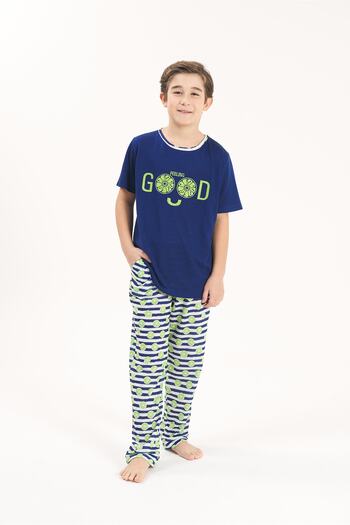 Yeni İnci Boy's Viscose 2-Piece Pajama Set