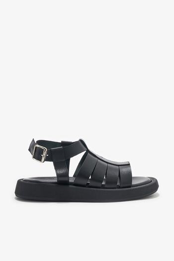 Louis Cardy Dina Black Genuine Leather Women's Sandals