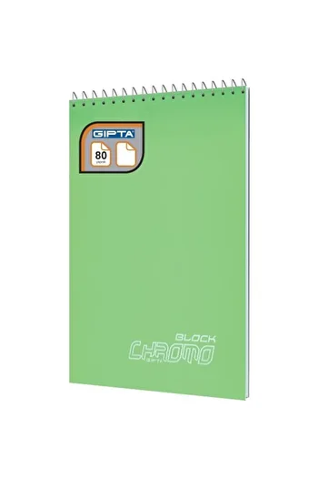 Gıpta Chromo Block A4 80 Sheets Spiraled Unlined Notebook