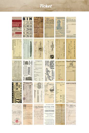 Vox Art Vintage Decorative Papers Set of 30