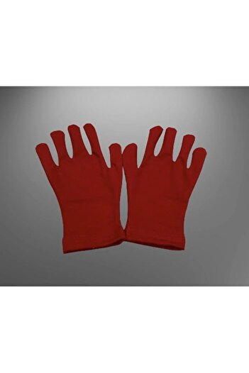 REMUBİ Kırmızı Çocuk Polyester Pandomim Tören Eldiveni (10 Çift)