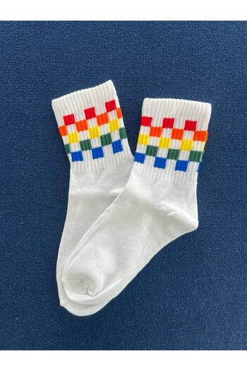 Touz Rainbow Eyl Dama Unisex Білі шкарпетки