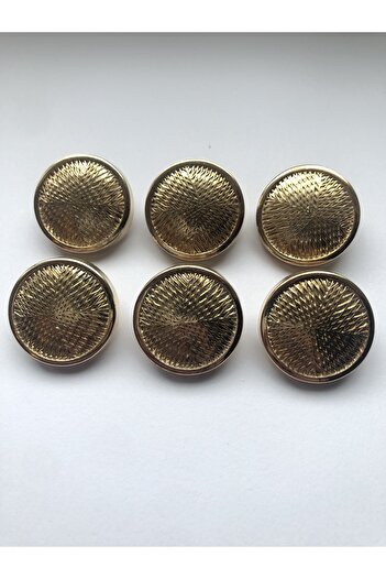 aensia GolD StripeD Gazoz Cover - 36 Size metal Buttons, Pack of 6