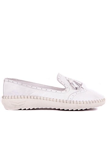 SailLakers - Genuine Leather White Women's Shoes 104-3038-3627-R34