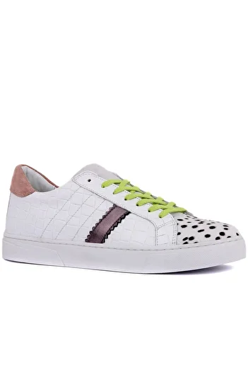 SailLakers - Genuine Leather White Women's Casual Shoes