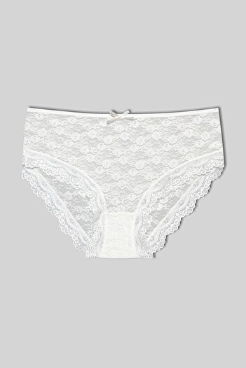 HNX White Lace High Waist Large Size Women's Panties