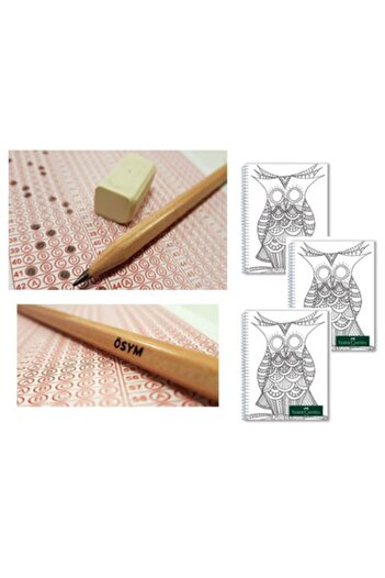 Faber Castell Faber-castell Natural Ösym Pencil 30" 2.5 B Faber-castell 100 Yp Lined Notebook A4 3 Pieces