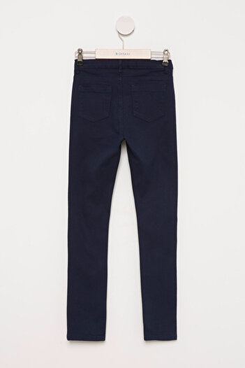 DeFacto Navy Blue Slim Fit 5 Pockets Teen Girl Pants H2197A6.Be458