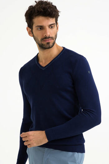 Pierre Cardin Men's Navy Blue Slim Fit Sweater G021GL0TK.000674259
