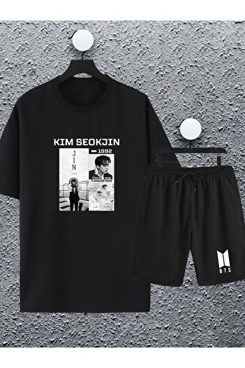 macklin Σετ φόρμας Unisex Bts Army Printed Oversize Tshirt και σορτς