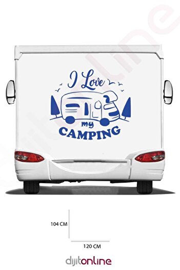 Dijitonline Autocolant pentru rulotă - Autocolant pentru camping - Autocolant pentru copac - 120x104 Cm