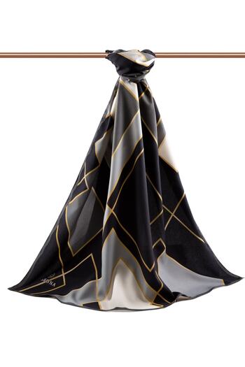 Vissona Women's Luxury Medina Silk Shawl Smoked-5