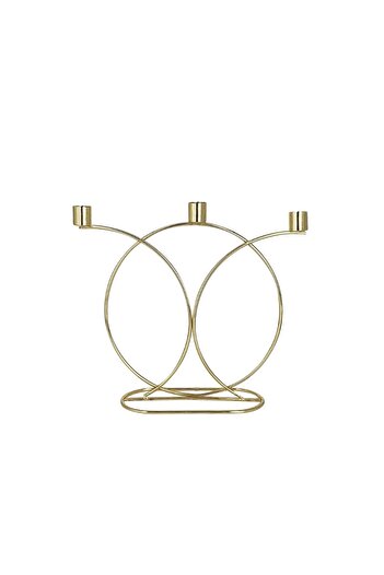 farklı evim Metal Geometrik 3 Lü ( Üçlü ) Gold Şamdan Mumluk Dekoratif Mumluk 23cm Paslanmaz Kaplama Ev Dekorasy