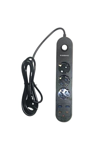 Buffer ® 2'li Termal Akım Korumalı 3 Priz Girişli 2 Usb Girişli 2 Type-c Girişli Pirz