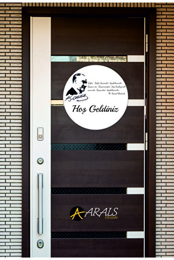 Arals Design Designed Door Ornament with Atatürk Portrait UV Print