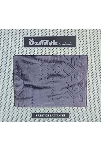 Özdilek Prestige Thick Embos Double Blanket (220x240)-grey