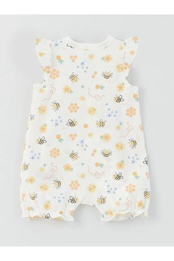 LC Waikiki Lcw Baby Crew Neck Patterned Baby Girl Jumpsuit
