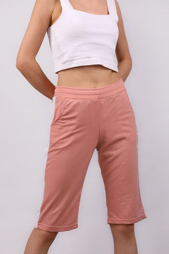 GÜLSELİ Powder Women's Side Striped Capri